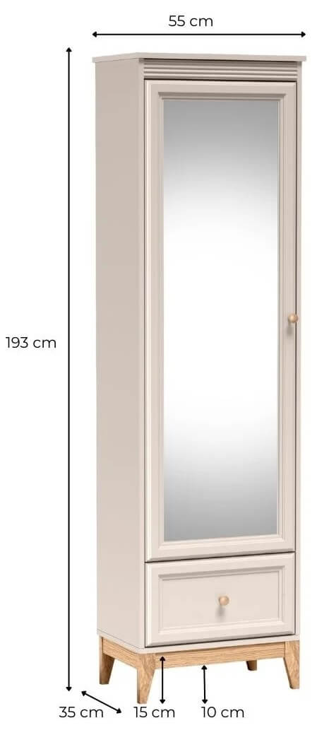 PÓŁSZAFA Z LUSTREM WINDSOR W-18 - obrazek 3