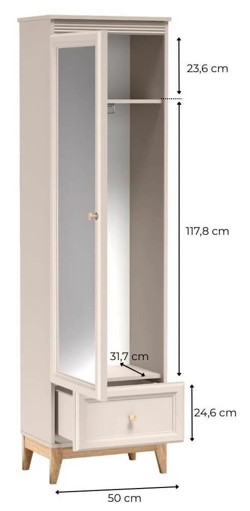 PÓŁSZAFA Z LUSTREM WINDSOR W-18 - obrazek 4