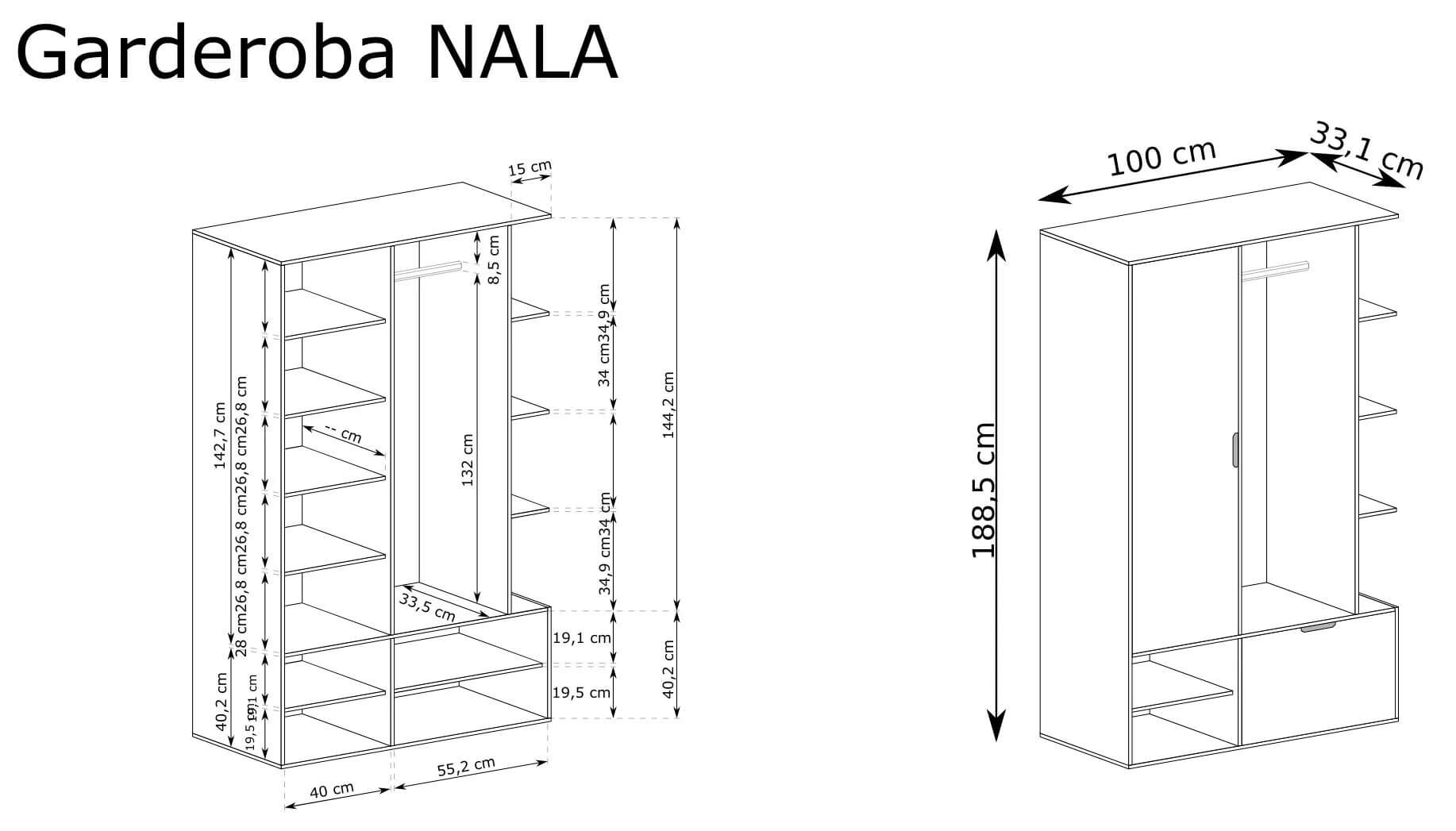 GARDEROBA Z LUSTREM NALA - obrazek 2