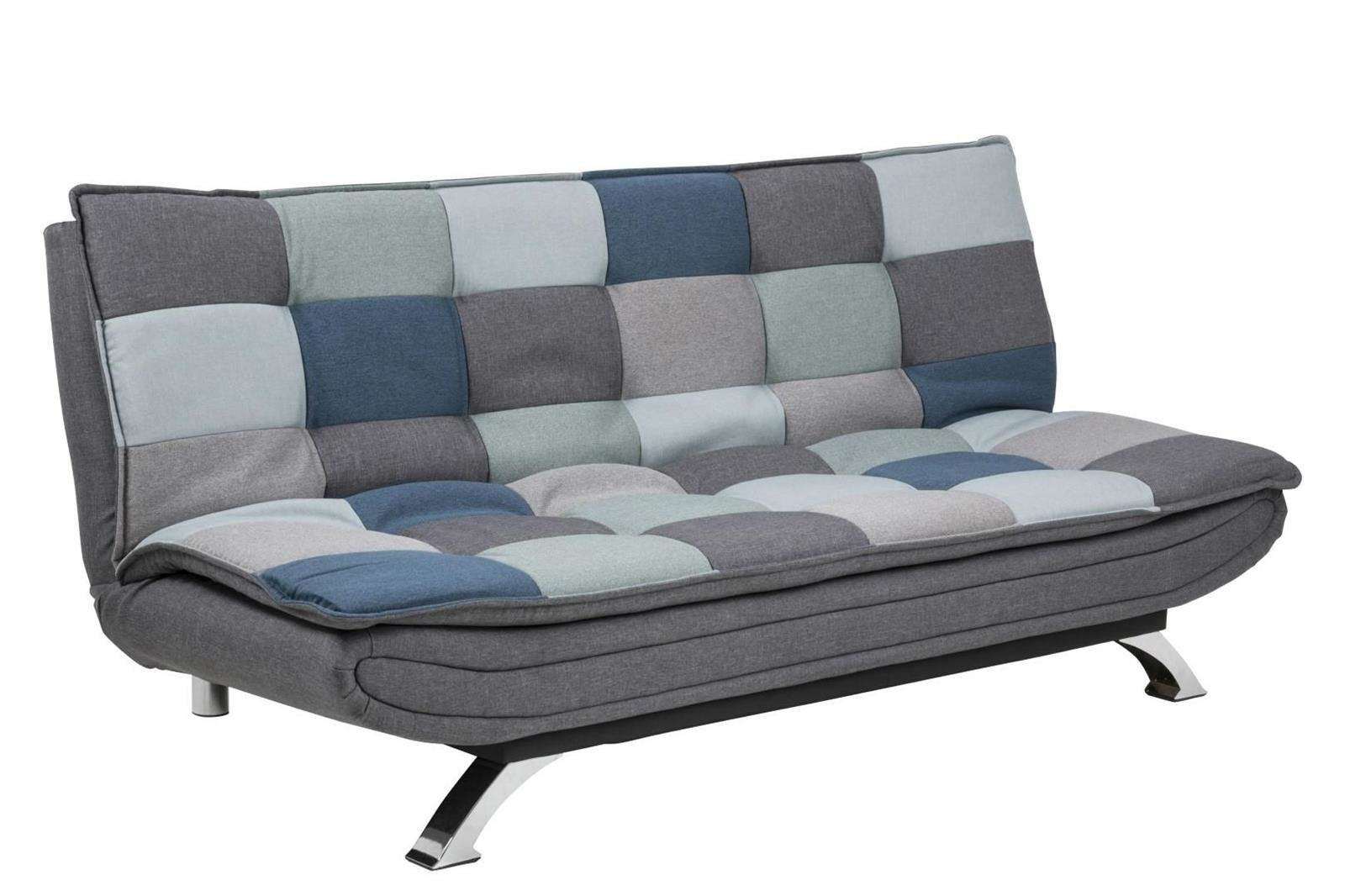 Sofa rozkładana Faith Patchwork niebies - obrazek 2